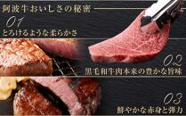イチ押し阿波牛一口ステーキ・厚切り焼肉 約1kg「阿波牛すじ肉500g付き」