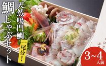 【日本ギフト大賞2016徳島賞】天然鳴門鯛鯛しゃぶセット（3～4人前）