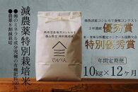 【年間定期便令和6年産新米予約】南魚沼食味コンクール3年連続優秀賞　減農薬特別栽培米10kg×12回　南魚沼塩沢産コシヒカリ【南魚沼 こしひかり 塩沢産 コシヒカリ お米 こめ 白米 食品 人気 おすすめ 新潟県 南魚沼市 AJ16-NT 】