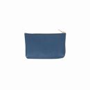 MASSTARD -MINIMAL LEATHER POUCH SMALL-NAVY