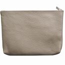 MASSTARD -MINIMAL LEATHER POUCH LARGE- GREIGE