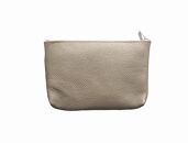 MASSTARD -MINIMAL LEATHER POUCH MEDIUM- GREIGE