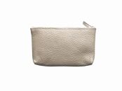 MASSTARD -MINIMAL LEATHER POUCH SMALL- GREIGE