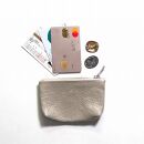 MASSTARD -MINIMAL LEATHER POUCH PETIT- GREIGE