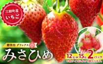 いちご&nbsp;みさひめ&nbsp;三朝町産&nbsp;贈答用&nbsp;デラックス大&nbsp;(&nbsp;12粒&nbsp;または&nbsp;15粒×2ケース&nbsp;)｜冷蔵&nbsp;いちご&nbsp;苺&nbsp;みさひめ&nbsp;果物&nbsp;スイーツ&nbsp;数量限定&nbsp;期間限定&nbsp;特産品&nbsp;デザート&nbsp;フルーツ&nbsp;人気&nbsp;おすすめ&nbsp;鳥取県&nbsp;三朝町