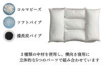《横向き寝におすすめの 立体構造枕 麻カバー2枚付》枕職人横向き麻カバー2P