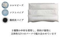 《仰向け寝におすすめの 立体構造枕 麻カバー2枚付》枕職人仰向け麻カバー2P