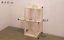 ハンドメイド パイン材キャットタワー（オプションＡ） 木製 猫グッズ 猫用品