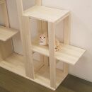 ハンドメイド パイン材キャットタワー（基本ユニット+オプションA） 木製 猫グッズ 猫用品