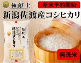 【新米・先行予約】新潟県佐渡産コシヒカリ＜無洗米＞5kg