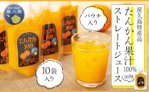【先行予約】たんかん果汁100％ストレートジュース（パウチ入り） 10袋＜2024年3月以降発送＞