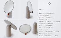 Pivot mirror - light gray / SASAKI【旭川クラフト(木製品/卓上ミラー)】ピポットミラー / ササキ工芸_03179