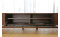 【開梱設置】高野木工 LECCE レッチェ 164TVボード ウォルナット  (黒ガラス) 【10年保証】