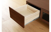 【開梱設置】高野木工 LECCE レッチェ 164TVボード ウォルナット  (黒ガラス) 【10年保証】