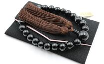 【中郷の京念珠】男性用 黒檀の数珠（じゅず）＋数珠袋セット