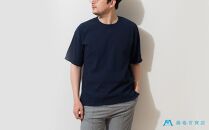 【YAMASHIRO】藤巻百貨店別注 綿100％フリーサイズTシャツ（京ちぢみ・ネイビー）