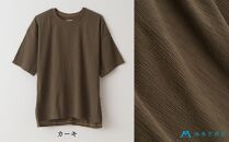 【YAMASHIRO】藤巻百貨店別注 綿100％フリーサイズTシャツ（京ちぢみ・ネイビー）