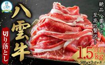 八雲牛 切り落とし1.5kg (500g×3) 【 牛肉 肉 北海道 八雲町 年内発送 年内配送 】