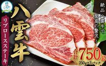 八雲牛 リブロース 750g (250g×3パック) 【 牛肉 肉 北海道 八雲町 年内発送 年内配送  】