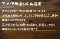 食器棚 レンジ収納 幅105cm 2口コンセント付き 引出し 収納 開き戸 おしゃれ アカシア 大川 家具