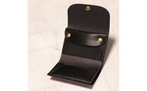 【しぜんのしるし】cometR コンパクトな三つ折り財布(ブラック)牛革・日本製
