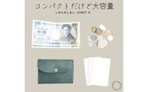【しぜんのしるし】cometR コンパクトな三つ折り財布(ワックスアッシュブラウン)牛革・日本製