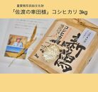 「佐渡の車田植」（国指定 重要無形民俗文化財） 北村家のコシヒカリ3kg （稲穂付き）