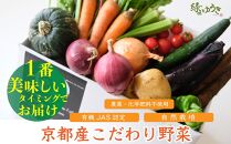 【緑のゆうき】〈6月以降発送〉野菜の売上の１％が社会の応援に　京都産こだわりの野菜（有機野菜、栽培期間中農薬・化学肥料不使用など）の一番美味しいタイミングで収穫したセット