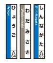 JR神戸線（神戸市内）及び和田岬線　駅名標（3駅分）【しんながた・わだみさき・ひょうご】