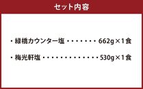 旭川ラーメン　緑橋カウンター・梅光軒　塩2食セット（冷凍ラーメン）