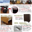 【ブラック】チェスト&nbsp;幅44&nbsp;奥行44cm&nbsp;キャスター付き