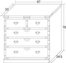 民芸調 引出箪笥