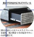 センターテーブル リビングテーブル 幅115cm 収納付き 引出し ローテーブル 石目調 モダン