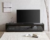 【開梱設置】テレビ台 グリッド 幅180cm ブラック 組子風デザイン追加なし TV テレビボード TV台 TVボード ローボード 家具