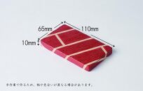 漆職人が作る【木製名刺ケース】森田嘉左ヱ門商店（赤）