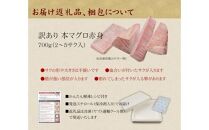 本マグロ訳あり赤身700g　解凍レシピ付　本マグロの赤身食べ放題！