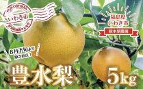 【先行予約】福島県いわき市産梨（豊水）5kg
