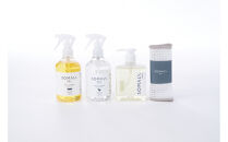 SOMALI&nbsp;ギフトH・水回り3点セット（台所用石けん&nbsp;・トイレクリーナー&nbsp;・バスクリーナー&nbsp;・クロススポンジ／グレー・ホワイト付）