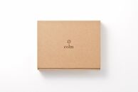 colm名刺入れ　ブルー　立体成型で作った本革製カードケース