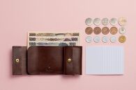colmミニ財布　ブラウン　独自構造のコンパクトな本革財布