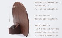 Palette vase -  large　walnut/SASAKI【旭川クラフト(木製品/一輪挿し)】パレットベース / ササキ工芸_03249