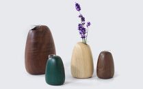 Mango vase -  small　walnut/SASAKI【旭川クラフト(木製品/一輪挿し)】マンゴーベース / ササキ工芸_03251