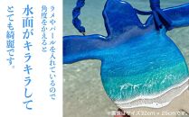 海アート レジンアート 海パネル 海亀 ( 約 26cm × 29cm )
