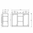 キャビネット 完成品 本棚 大容量 国産 書棚 120ロータイプ（ ゲーム) ブラウン