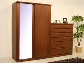 チェスト&nbsp;タンス&nbsp;幅148&nbsp;5段&nbsp;奥行44&nbsp;ニレ材&nbsp;ブラウン色&nbsp;プラム&nbsp;桐たんす&nbsp;箪笥&nbsp;婚礼家具&nbsp;衣類収納&nbsp;大川家具【丸田木工】