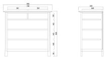 大川家具 ソレイユ 90cm チェスト 引出し4段 天然木ウォールナット