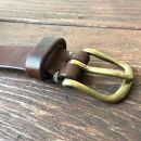 Original leather belt-Brown-Short