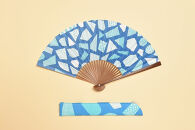 【みのや扇舗】/fan/fun扇子（小サイズ：青色）