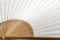 【みのや扇舗】/fan/fun扇子（大サイズ：山吹茶）