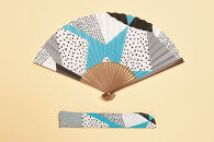 【みのや扇舗】/fan/fun扇子（大サイズ：水色）